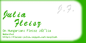 julia fleisz business card